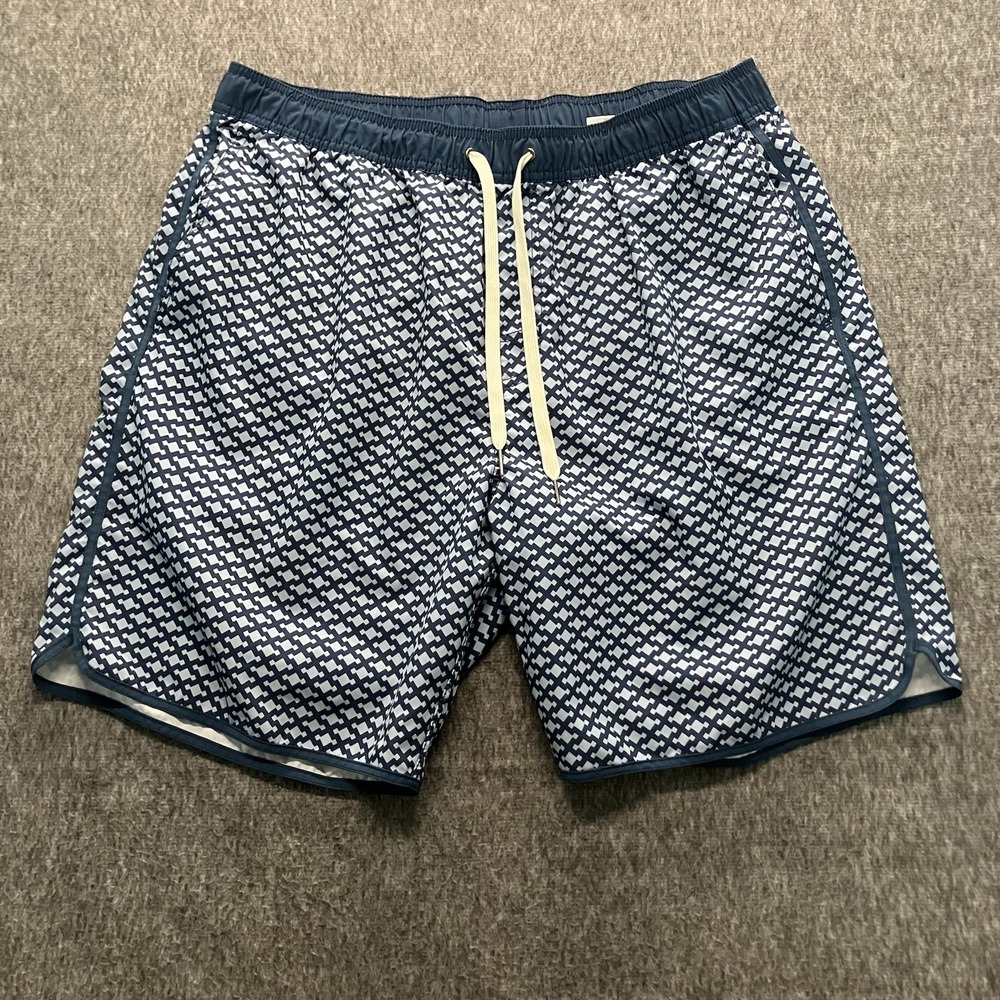 Fair Harbor Swim Trunks Mens XXL Blue Mesh Lined Mist Seaview